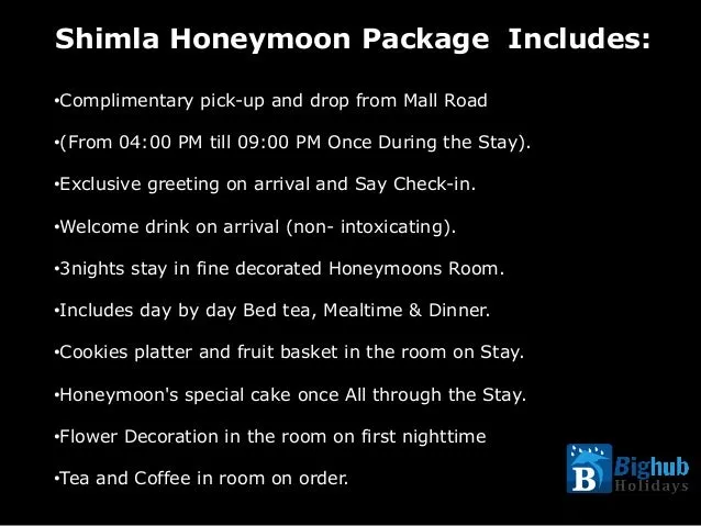 7400 shimla honeymoon luxury